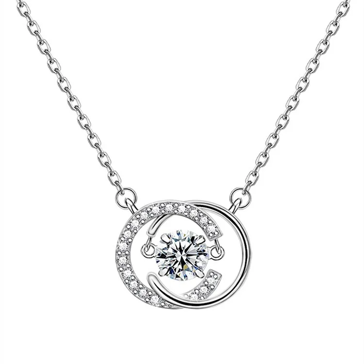 

Planet Pendant Diamond Necklace for Women D Color 1ct Moissanite Sparkling 100% S925 Sterling Silver Jewelry Gifts Wholesale