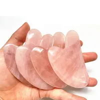 Natural  Gua Sha Scraper Board Massage Rose Quartz Guasha Stone For Face Neck Skin Lifting Wrinkle Remover Beauty Care