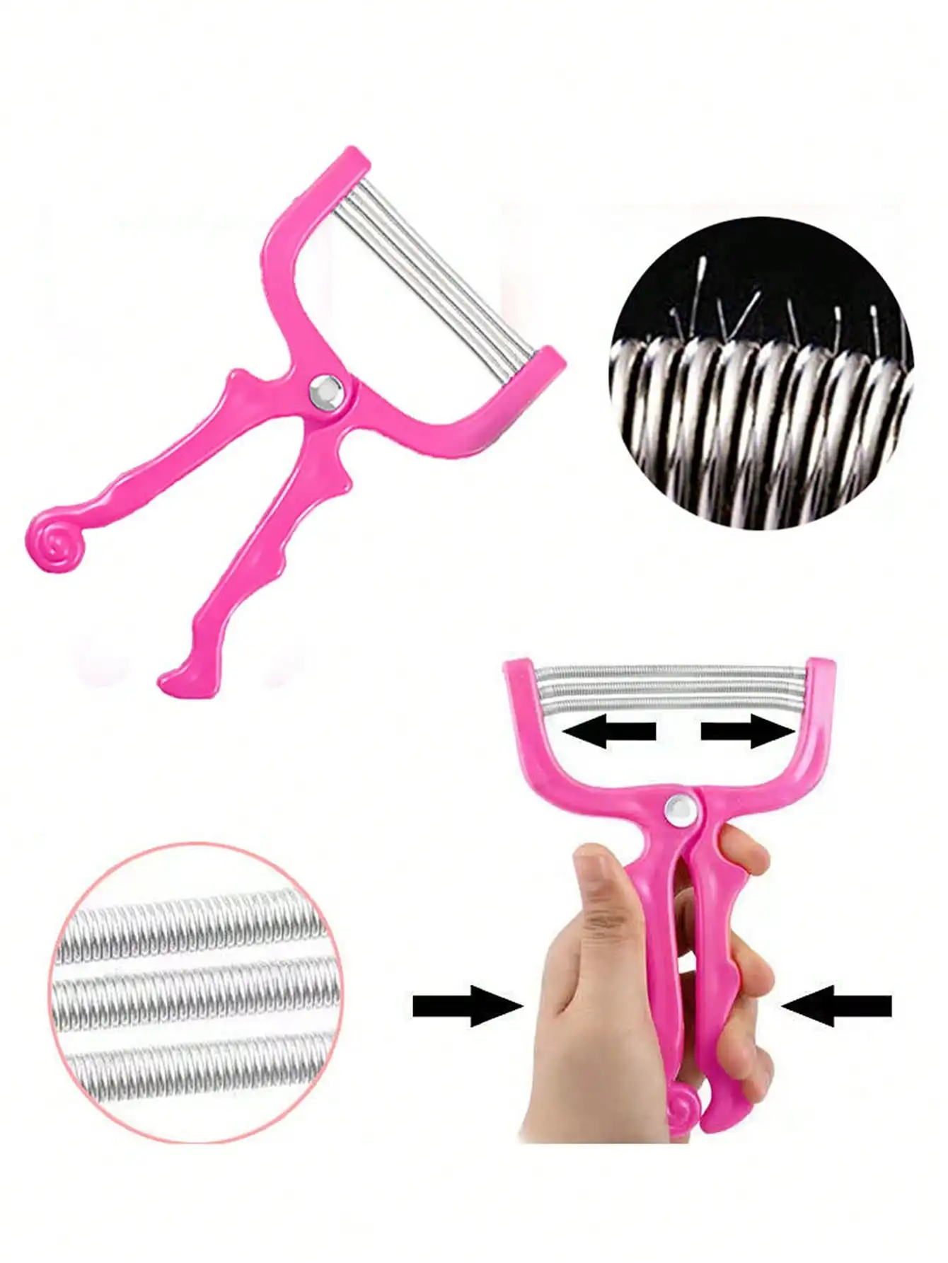 1 peça ferramenta de cuidados faciais e corporais, bastão de remoção de pelos com fio de mola, ferramenta de maquiagem, ferramenta de remoção de pelos