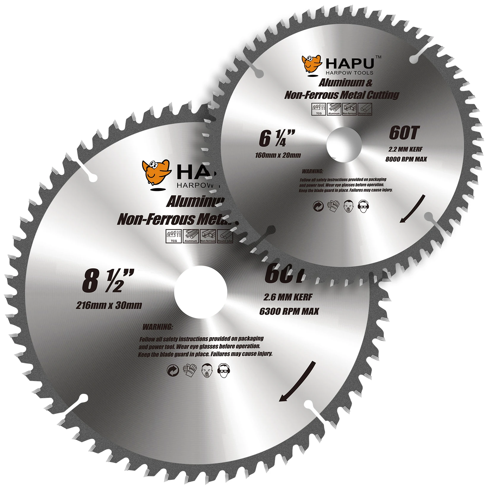 

6 1/4Inch 8 1/2Inch 60Teeth Carbide Tipped Circular Saw Blade Aluminum and Non-Ferrous Metal Saw Blade Cutting TCT Saw Blade