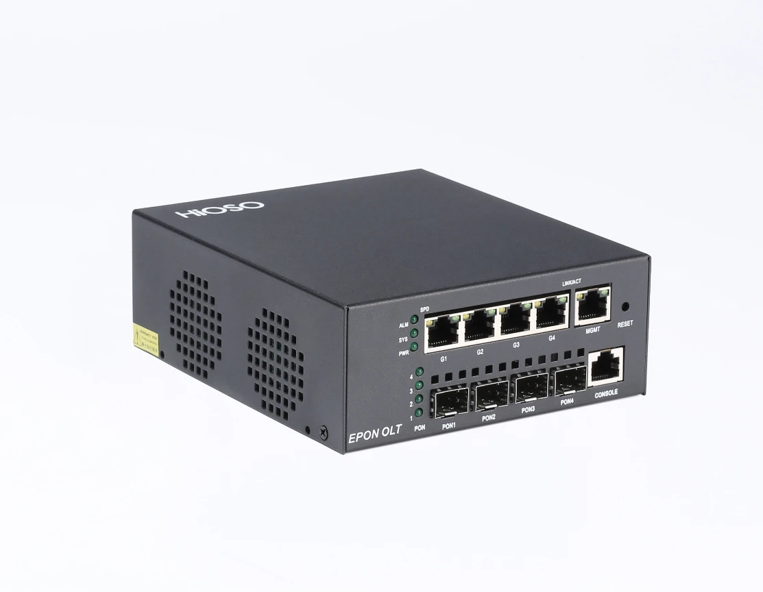 Mini 4 Pon High Quality with Low Price Only OLT Without Modules Each Port Support 1:64 Compatible with Kinds of ONU