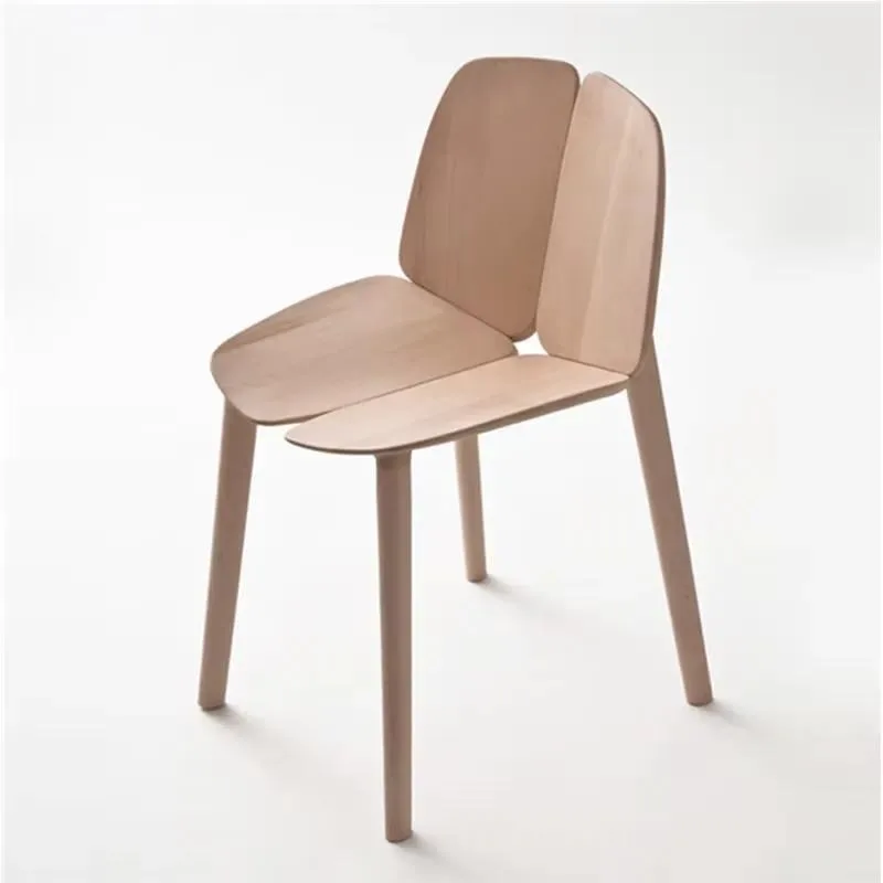 Scandinavian Style Dining Chair Solid Wood Modern Home Office Cafe Restaurant Furniture Unique Design High Quality
