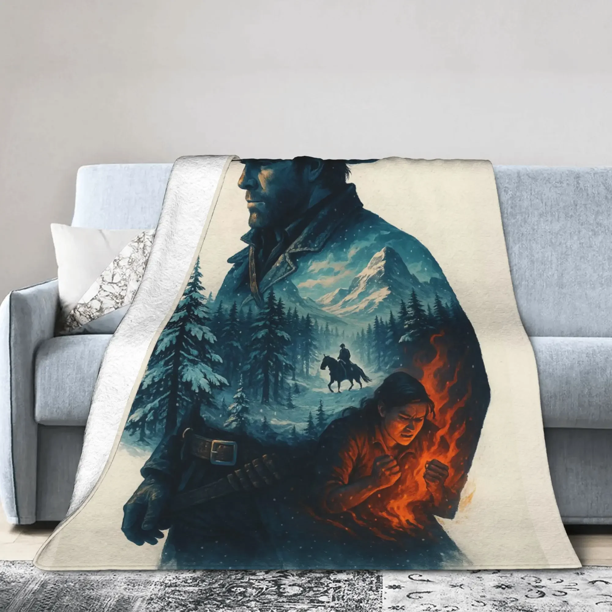 Arthur Morgan RDR Video Game Blanket Super Soft Quality Bedding Throw for Winter Home Decor Students Print Bedspread