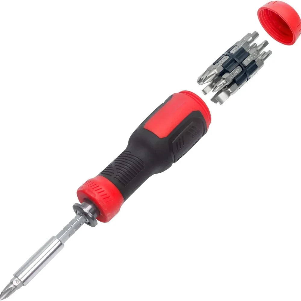 Regulowany zestaw wkrętaków 13 w 1 Uniwersalne narzędzie wielofunkcyjne z wkrętakiem Torx Safety, płaskim, Phillips, sześciokątnym, kwadratowym i nakrętką 1/4