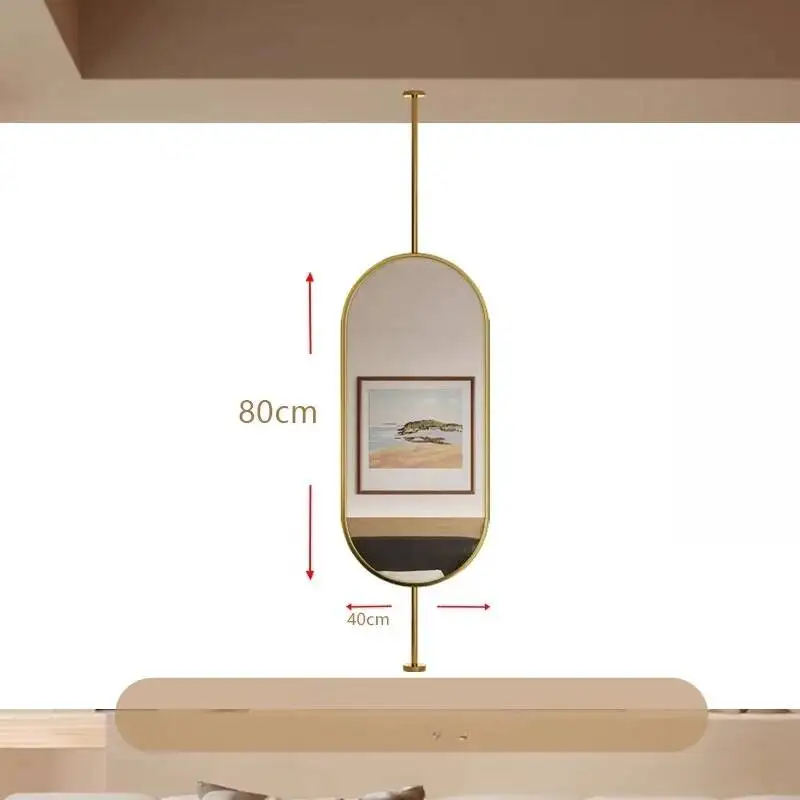 Interior Mirror Large Barber Wall Decoration Room 80x80 Bathroom Mirror Table Decorative Wall Stickers Mirrors Desk Decorations