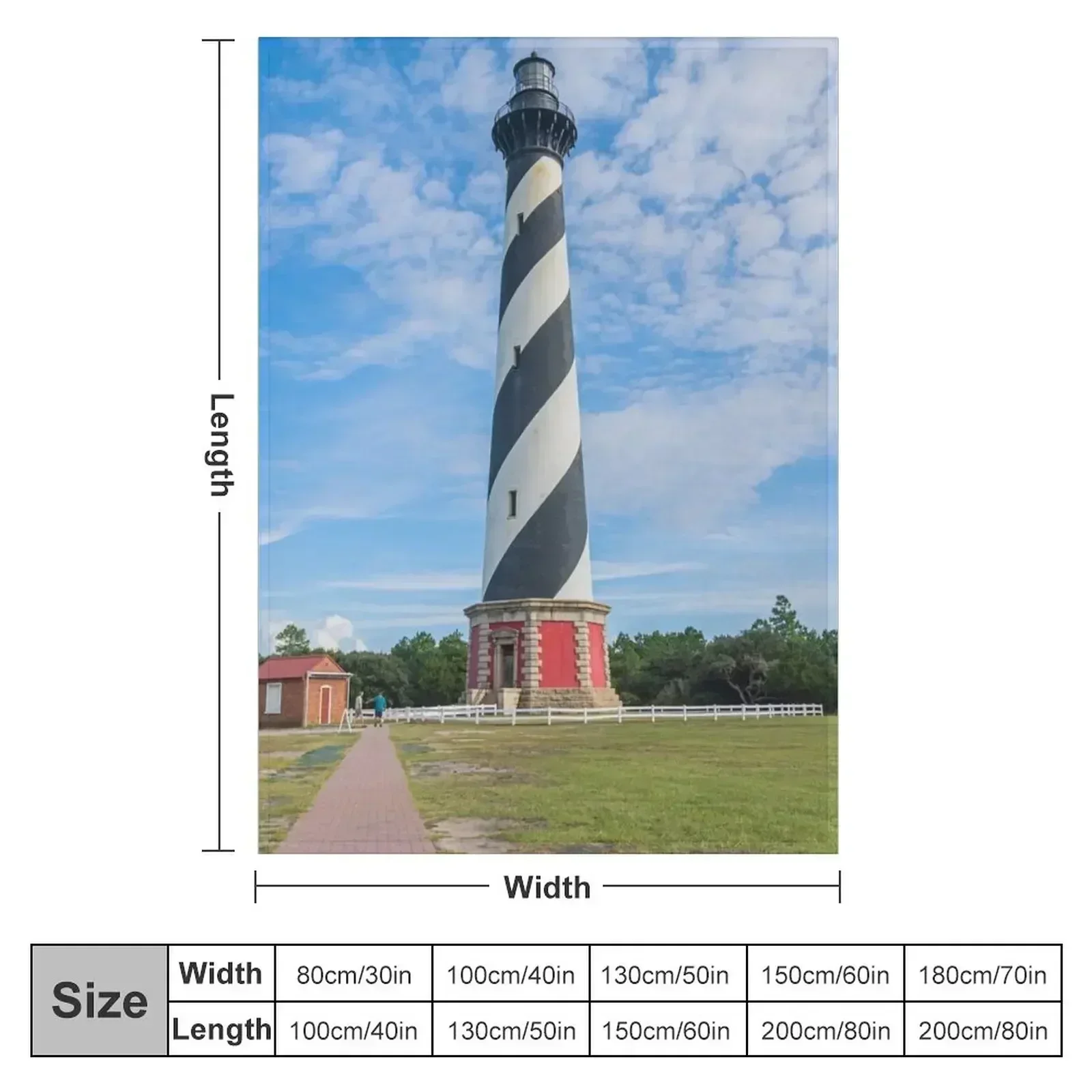 Cape Hatteras Lighthouse Throw Blanket Winter beds Soft Big Loose Blankets