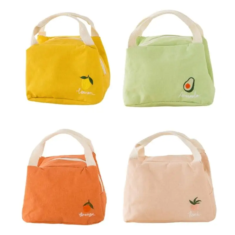 

E8BD Insulated Cotton Lunch Holder For Women Large Capacity Thermal Bag Leakproof Container with Aluminum Foils Lining