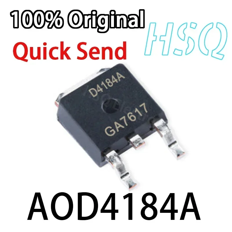 10PCS New AOD4184A D4184A Patch TO-252 50A/40V N Channel MOS FET