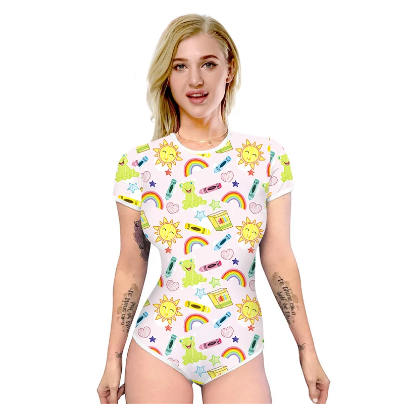 ABDL Locking Onesie For Men Women DDLG Shirt Adult Bodysuit Lockable Playsuit