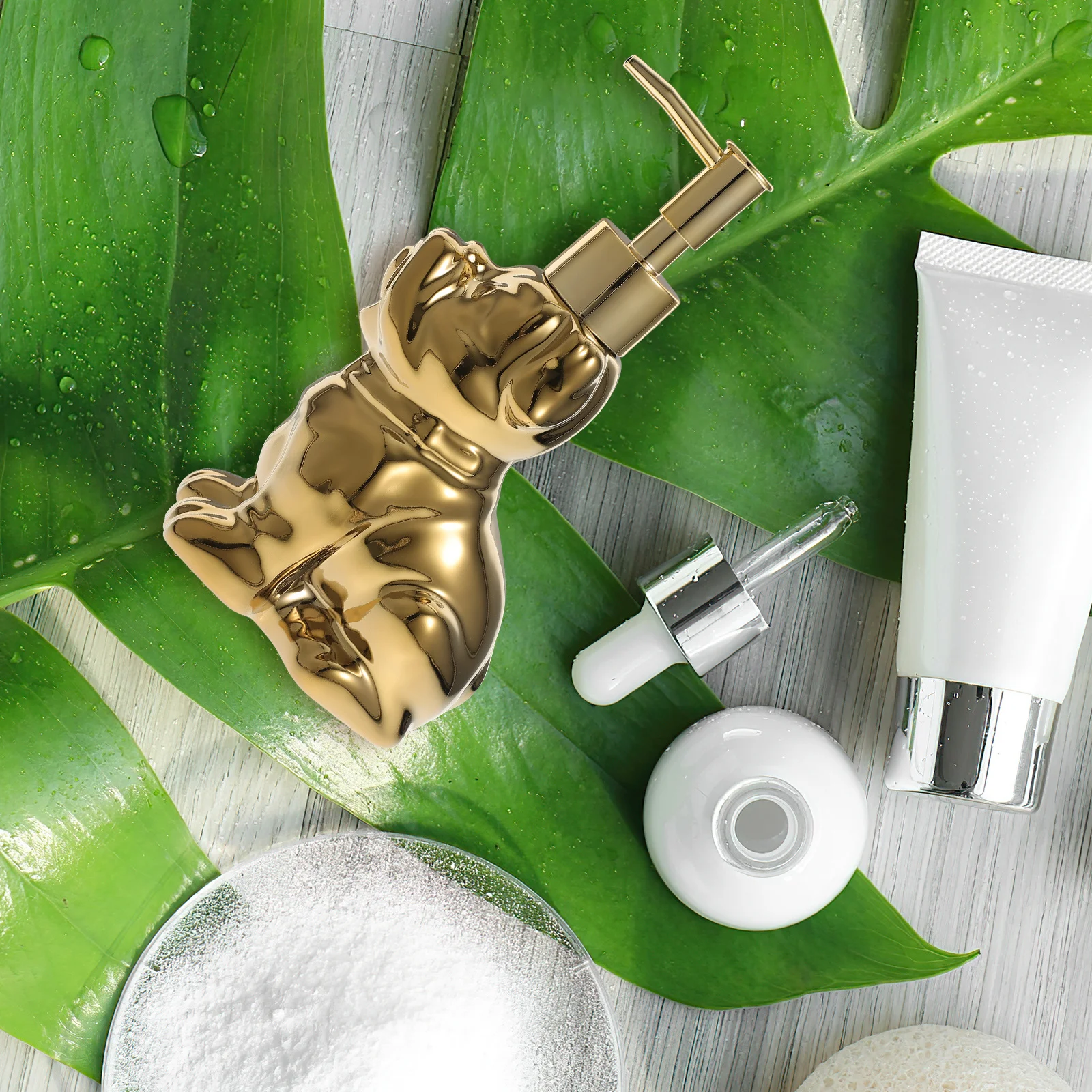 

Manual Lotion Dispenser Shampoo Ceramic Cartoon Animal Decorative Hand Soap Conditioner Body Wash Dispensers