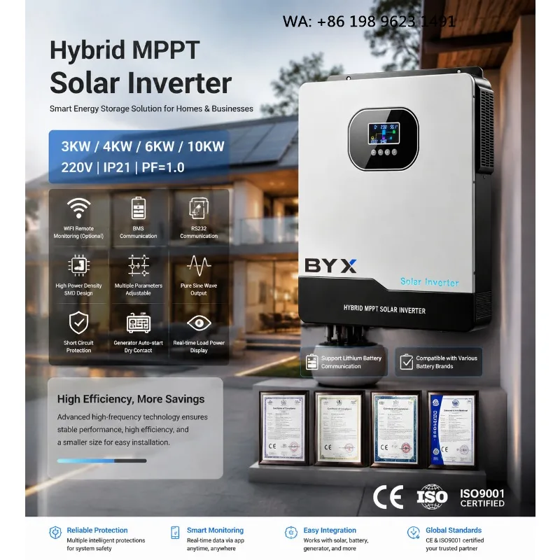 5KW-20KW Complete Hybrid Solar Inverter Kit 24V 48V MPPT Large Capacity Solar Power Generation System