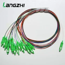 Mini divisor PLC de fibra óptica de modo único SC APC, divisor PLC de 0,9mm, 1x16 SC APC, 10 piezas