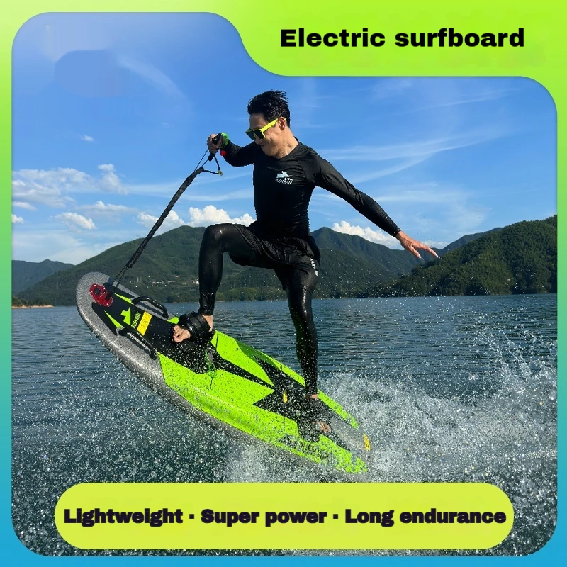 Prancha de surf elétrica de fibra de carbono, jato de alta velocidade, esqui aquático, esportes aquáticos, praia, recreação, entretenimento, prancha de surf aquático