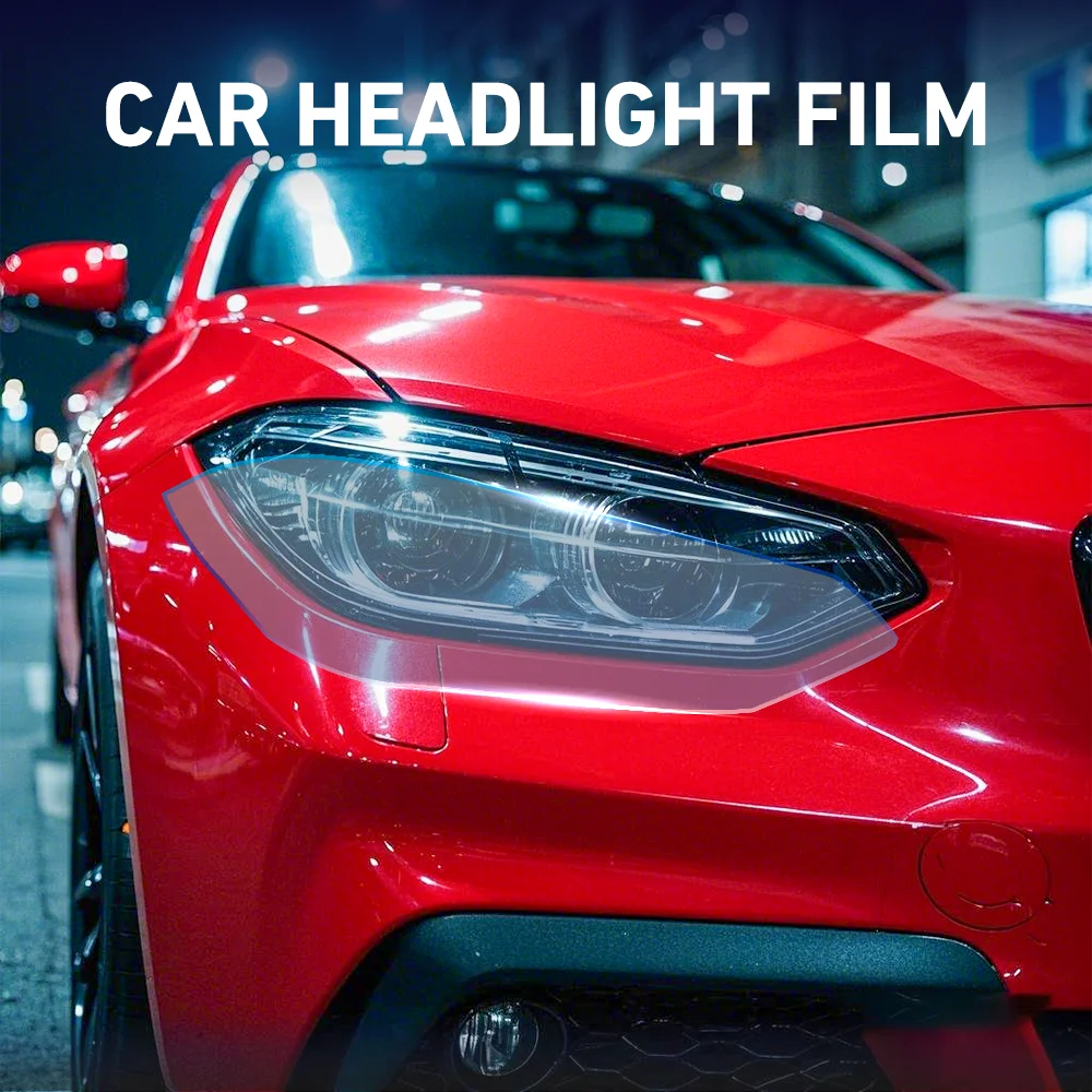 Moben Hoge Kwaliteit Anti-Kras Geen Vergeling Meekleurende TPU Glanzend Donker/Licht Zwart Auto Koplamp Beschermfolie PPF Sticker
