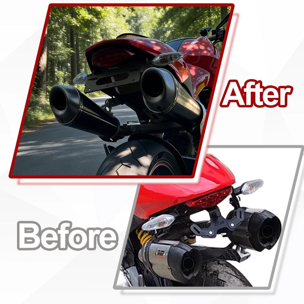 Motorcycle Fit For Ducati Monster 696 1100 EVO 795 659 796 License Plate Holder Bracket with Light Tail Tidy Fender Eliminator
