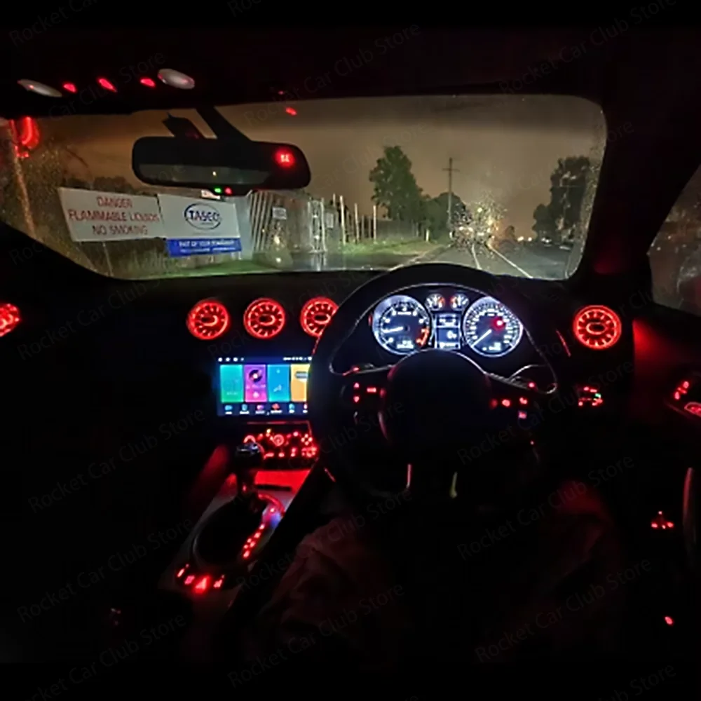 For Audi TT 2007-2014 APP Control Car AC Conditioner Turbo Outlet Decoration Lamp Ambient light Refit LED Air Vents 256 Colours - Image 3