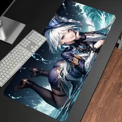 Großes Mauspad Furina Anime Spiel Mouse pad Büro PC Kawaii Gaming Zubehör Tastatur Mauspad Laptop 900x400 Maus matte Carpe