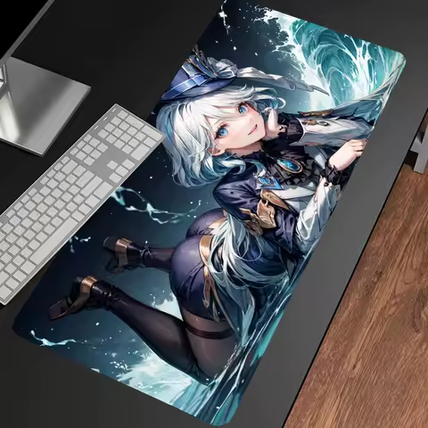 Large Mouse Pad Furina Anime Game Mousepad Office PC Kawaii Gaming Accessories Keyboard Mouse Pad Laptop 900x400 Mouse Mat Carpe