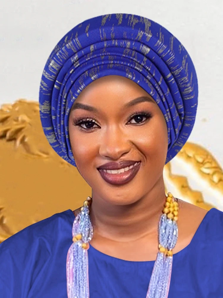 

Блестящая плиссированная шапка-тюрбан для всего тела для женщин, 2021, женские повязки на голову, мусульманский платок, шляпа, тюрбан, Mujer, африканский головной убор