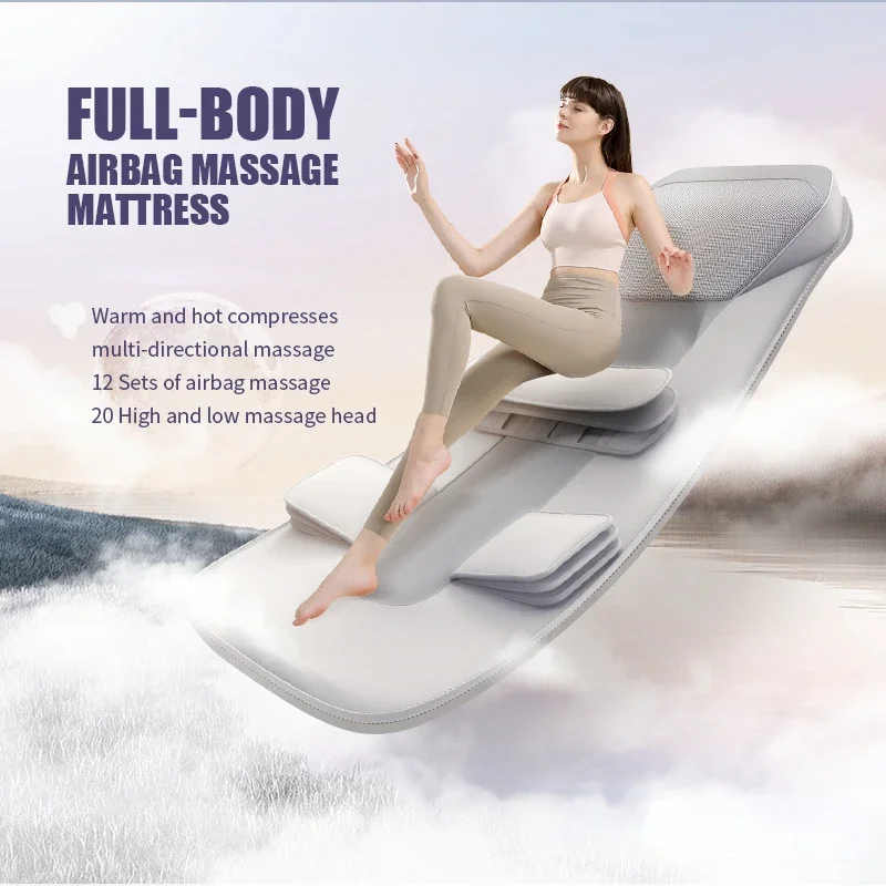 Airbag Electric Full Body Massage Cushion Heating Neck Massager Mattress Traction Lumbar Vibration with Remote Controller