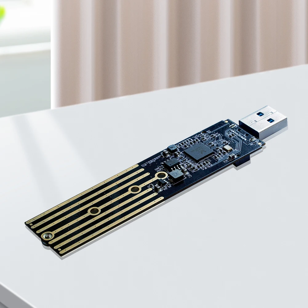 PCIe 기반 M 키 하드 드라이브 리더 10Gbps 듀얼 프로토콜 NVMe SATA M2 SSD 보드, M.2 2230 2242 2260 2280 SSD용 UASP TRIM 지원
