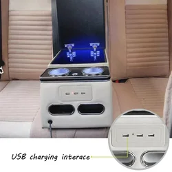 FOR INNOVA ISIS Kluger LAND CRUISER LC120 LC200 LC300 MARK Mirai Porte Rear armrest box mobile phone charging with atmosp