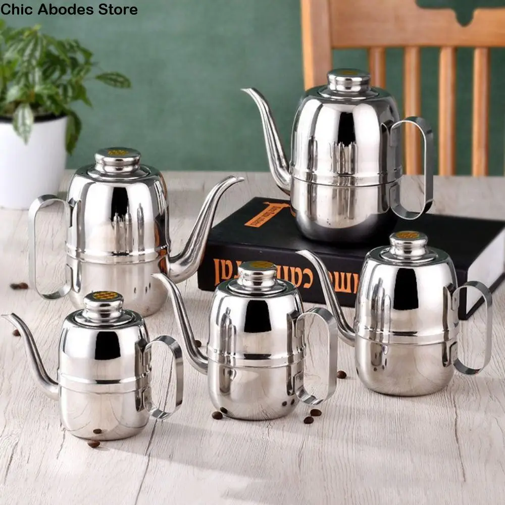 

14/18/24/32/48oz Oil Pot Stainless Steel Leakproof Oil Dispenser Large Capacity Unbreakable Olive Oil Bottle Restaurant