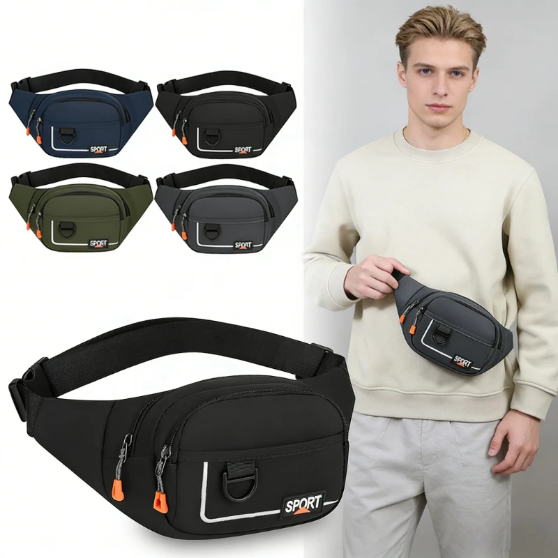

Anti Theft Waterproof Waist Bag Hidden Pocket Phone Travel Outdoor Hiking Unisex Crossbody Chest Bag Lightweight Storage