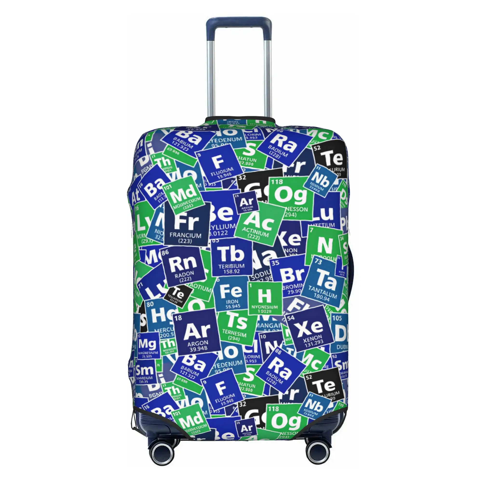 Fashion Science Periodic Table Chemistry  Luggage Cover Protector Dust Proof Atomic Number Atomic Weight Travel Suitcase Covers