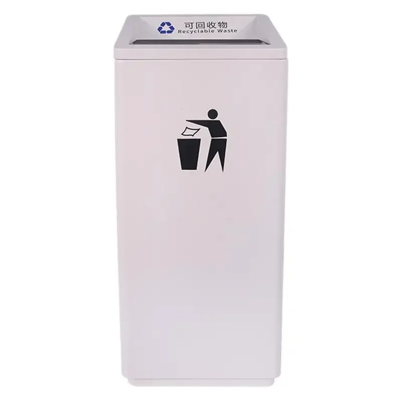 

Soot can, metallic silver stainless steel trash can, commercial