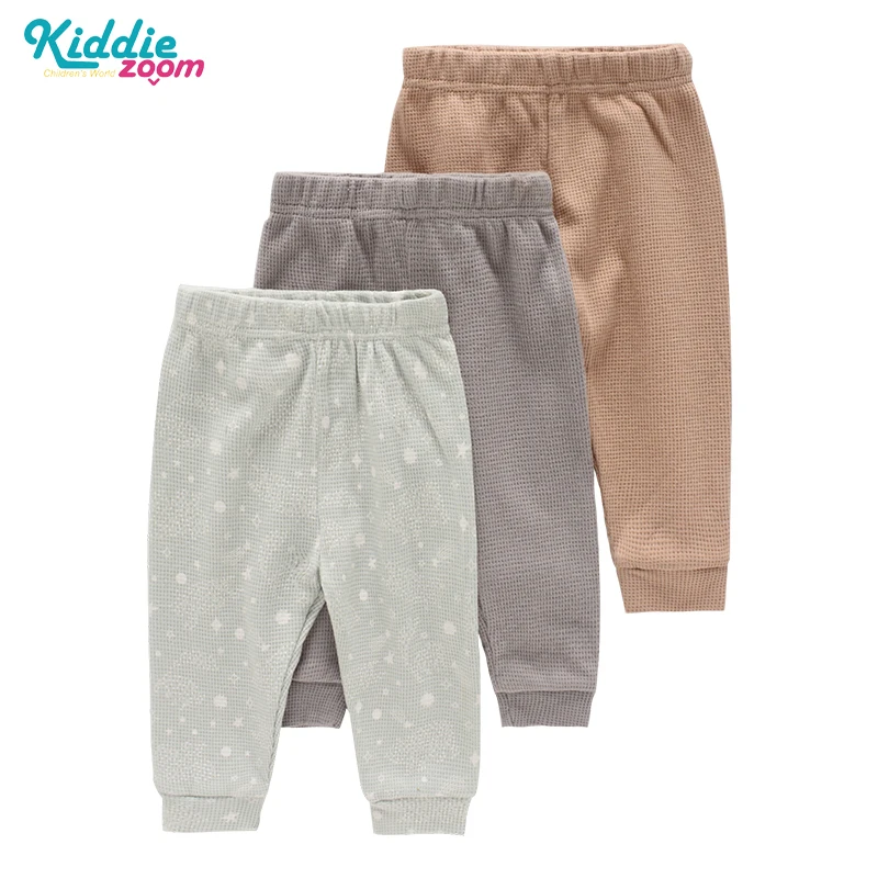 3/4Pcs Neutral Baby Pants for 0-24 Months Boy Girl Toddler Pajama Pants Cotton Newborn Clothes Bottoms Infant Elastic Trousers