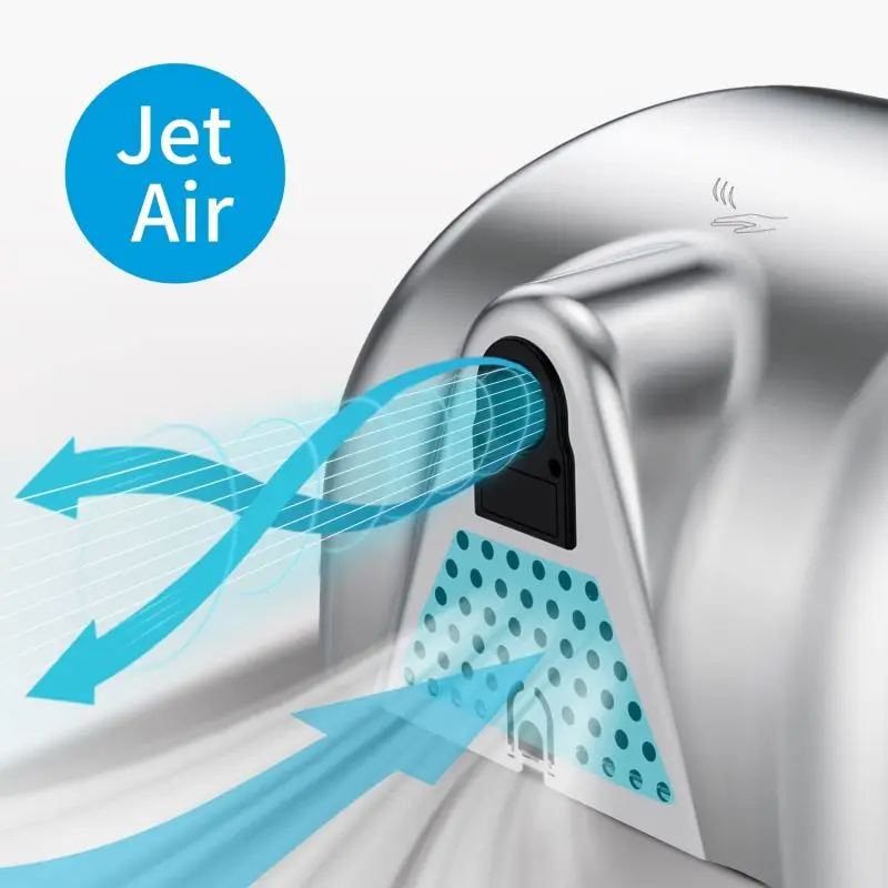 Asciugamani con sensore intelligente di marca AIKE potente asciugamani a flusso d'aria per asciugatrice commerciale ad alta velocità per bagno AK2800