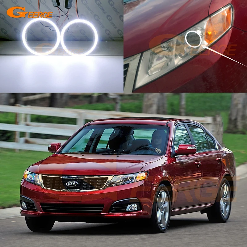 

For Kia Magentis Lotze Optima MG Facelift 2009 2010 Excellent Day Light Ultra Bright COB Led Angel Eyes Kit Halo Rings