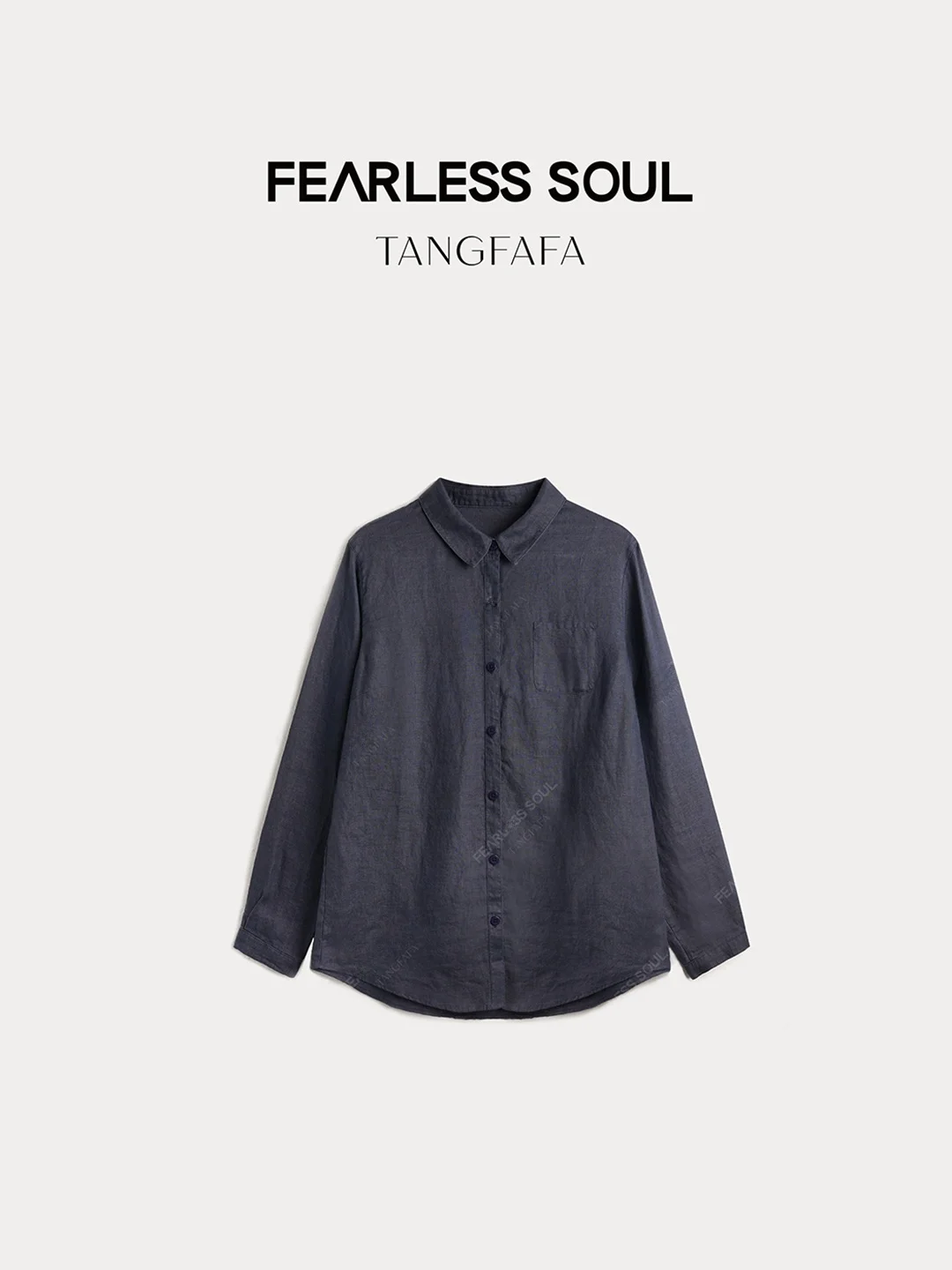 

Tfa Casual Linen irt Bone Sense Silk Gloss Women's Regular Fit Long Sve Button up Summer irt Simple Commute Sle