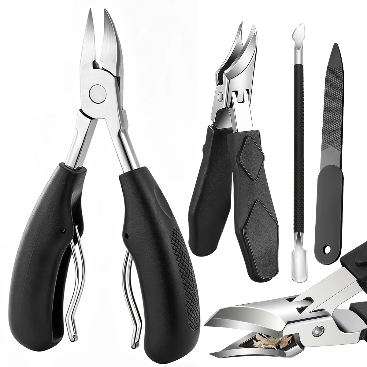 4PCS Heavy Duty Professional Complete Pedicure and Nail Kit  - Heavy Duty Manual Foot and Hand Care Tools
