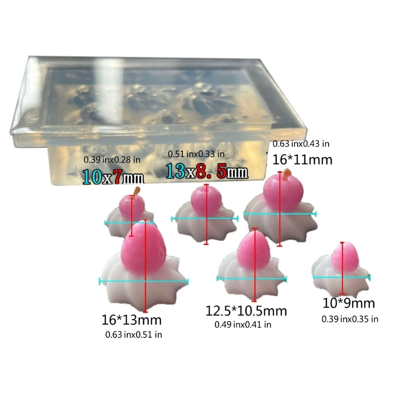 ZB91 Stampo in silicone per fragole Stampo per torta fondente Strumento per dolci fai-da-te per fare cioccolato