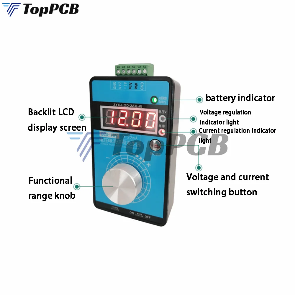 High-precision Handheld 0-5V-10V Voltage 0-4-20mA Current Signal Generator Process Calibrator