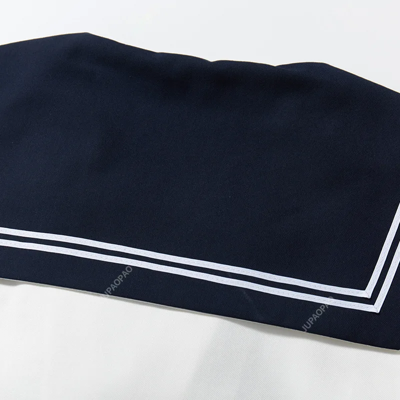 Japanese School Uniform Suit Sailor JK S-2XL Basic Cartoon Girl Navy Sailor Uniform Black Sets Navy Costume Women Girl Costume