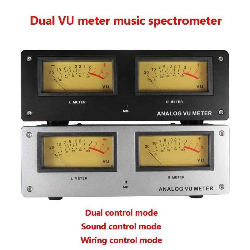 Imagem -05 - Square vu Meter Music Spectrometer Alumínio Painel Warm Backlight Dual Mode Oscilação Direção Ajustável