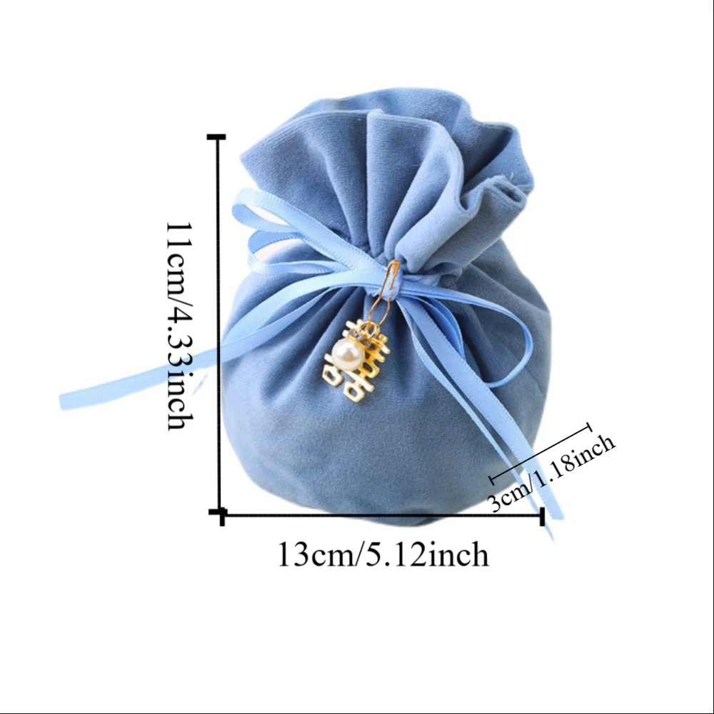 Jewelry Organizer Chinese Drawstring Candy Bag Velvet Tassel Flannel Gift Bag Traditional Exquisite Wedding Gift Bag Party