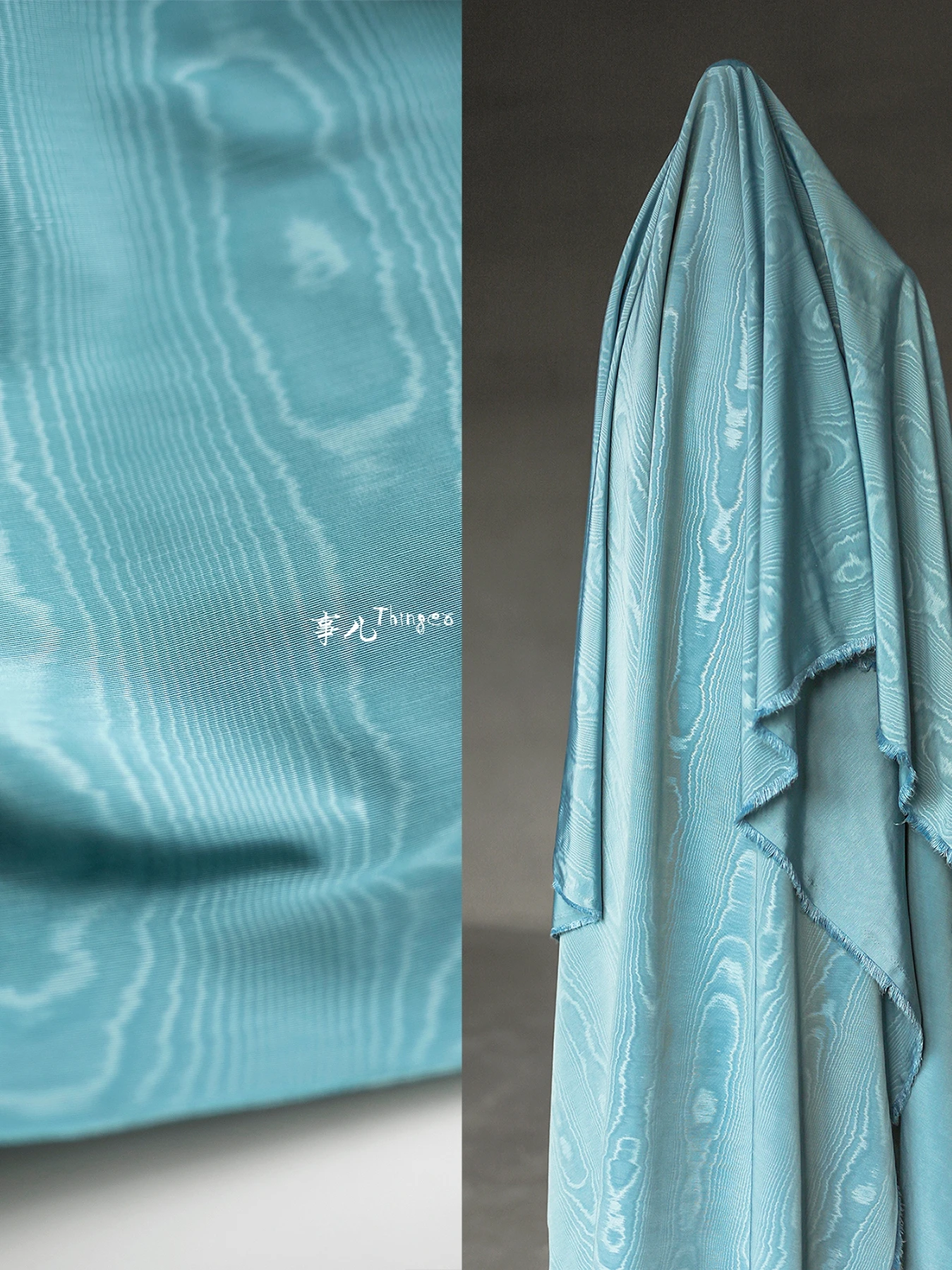 

Cloud Pattern Silk-Water Ripple Medium Thick Shandong Silk Fabric Designer Fabric/Price of 50cm Chemical Fiber