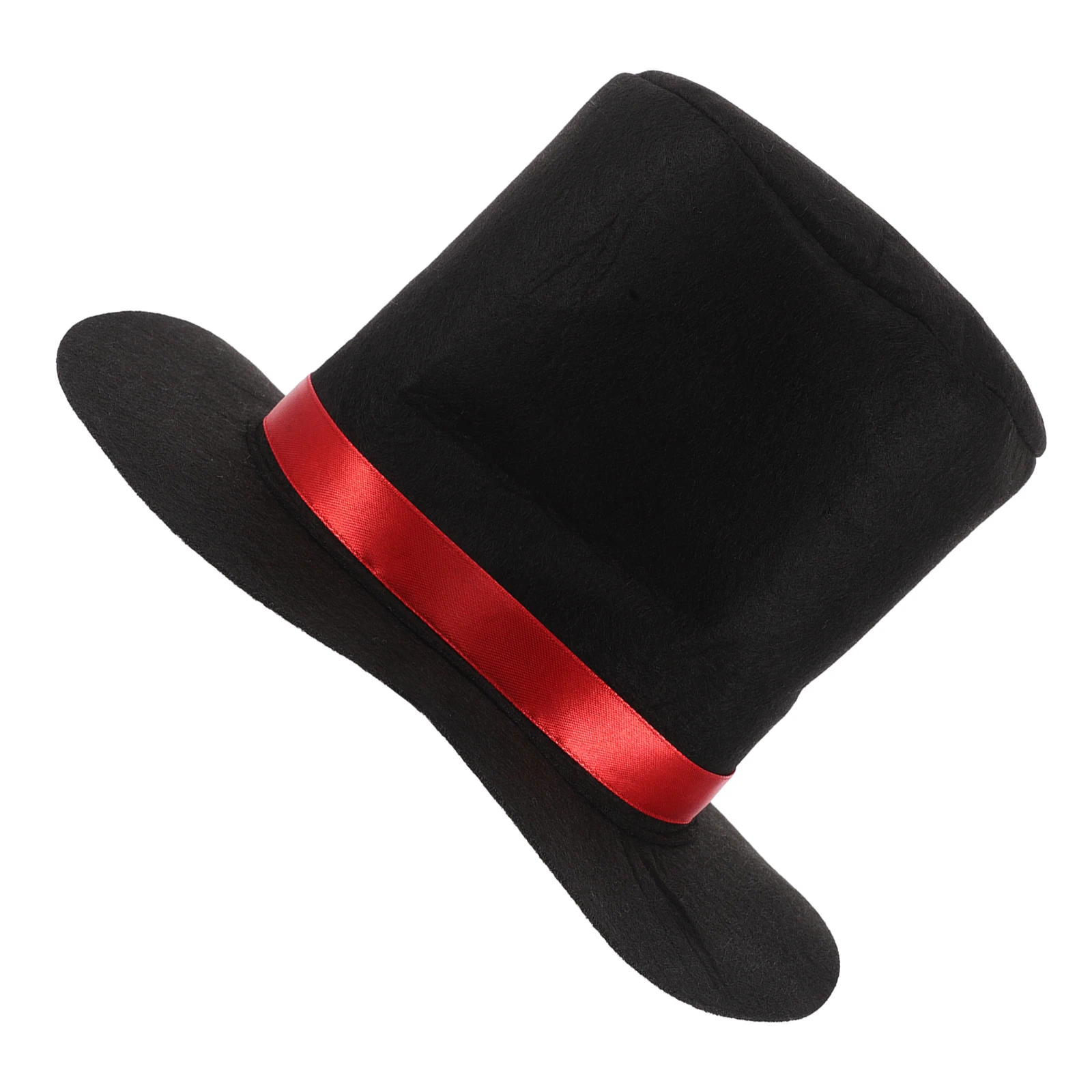 

Snowman Hat Costume Ornament Crafting Adult Christmas Red Ribbon Black Cozy Outdoor Snowman Decor Festive Party Accessories