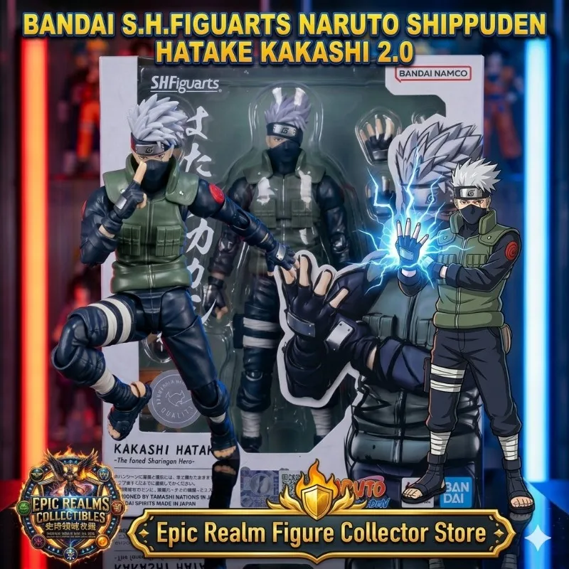 

in stock 100%【Original】Bandai SHF Hatake Kakashi 2.0 Jointed Action Figure Figure Gift Collection Naruto