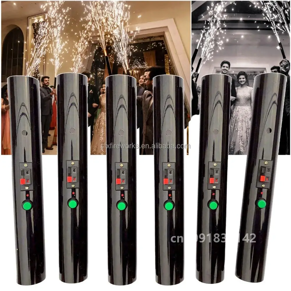 

6pcs Indoor Outdoor Reusable Hand Held Cold Spark Cold Fountain Machine for Weddings Stage Festival Party Marriage Bride Party