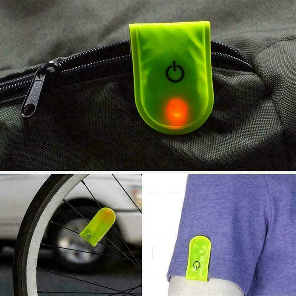 Outdoor Sports LED Magnetic Safety Light Reflective Clip On Strobe Running Walking Bike Cycling Warning Reflector Warning Clip