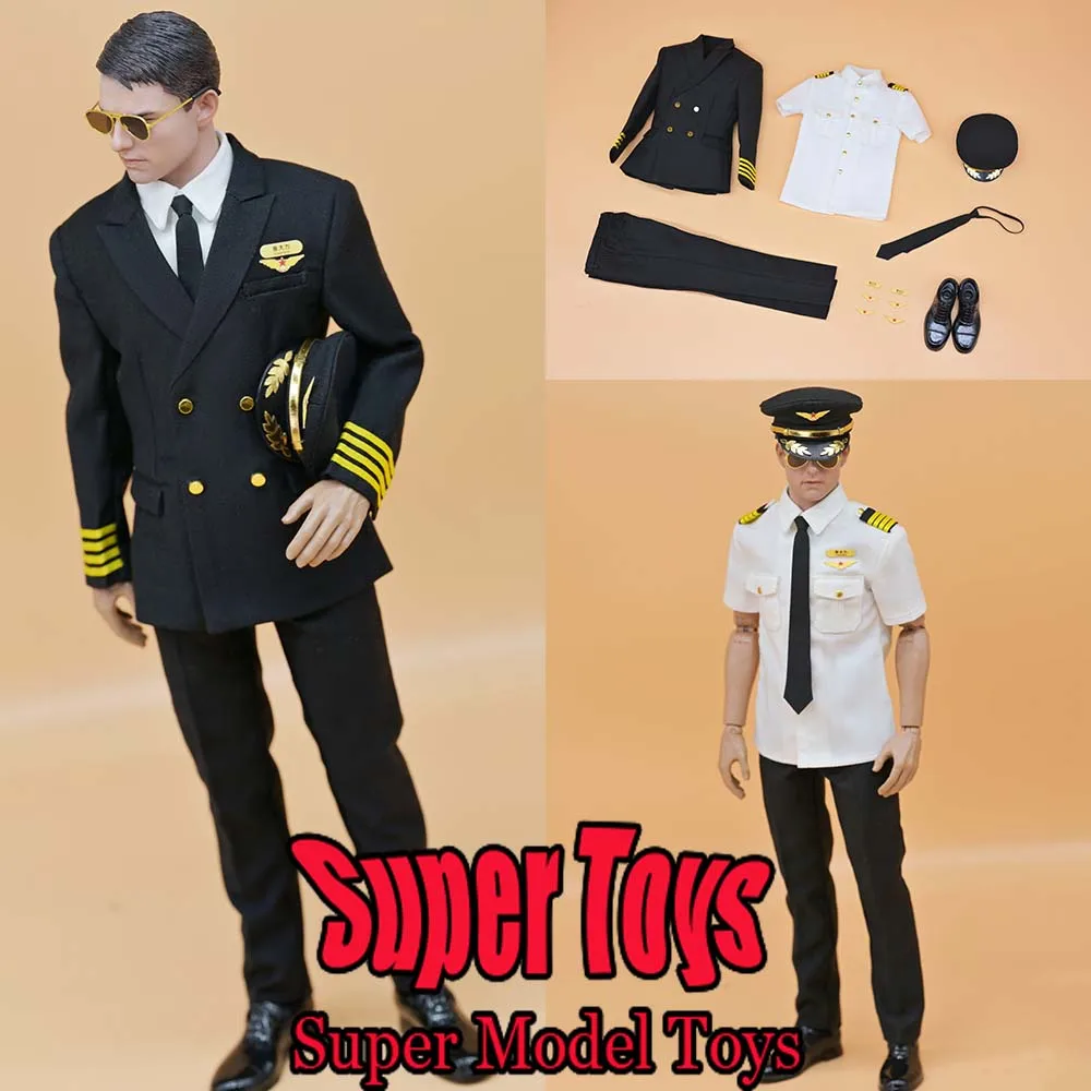 

В наличии CUKE TOYS MA-042 масштаб 1/6, комплект одежды для мужского солдата, униформа капитана самолета, подходит для 12-дюймовой экшн-фигурки, модель куклы