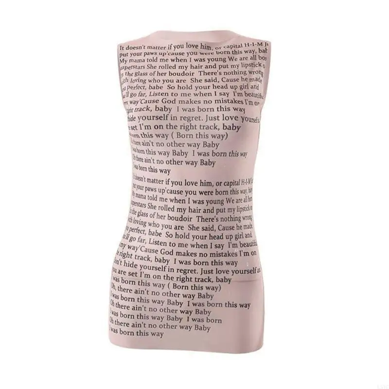 

L5YC Stylish Letter Print Sleeveless Top Comfortable Tops For Summer Outfits