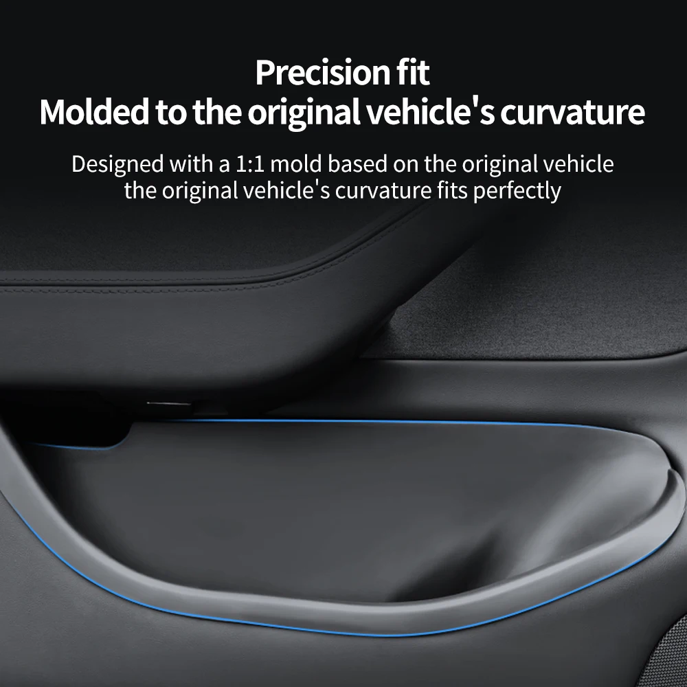 HEENVN For Tesla Model Y L 2025-2026 TPE Door Storage Bins And Trunk Side Organizer Interior Cover Plates Car Accessories