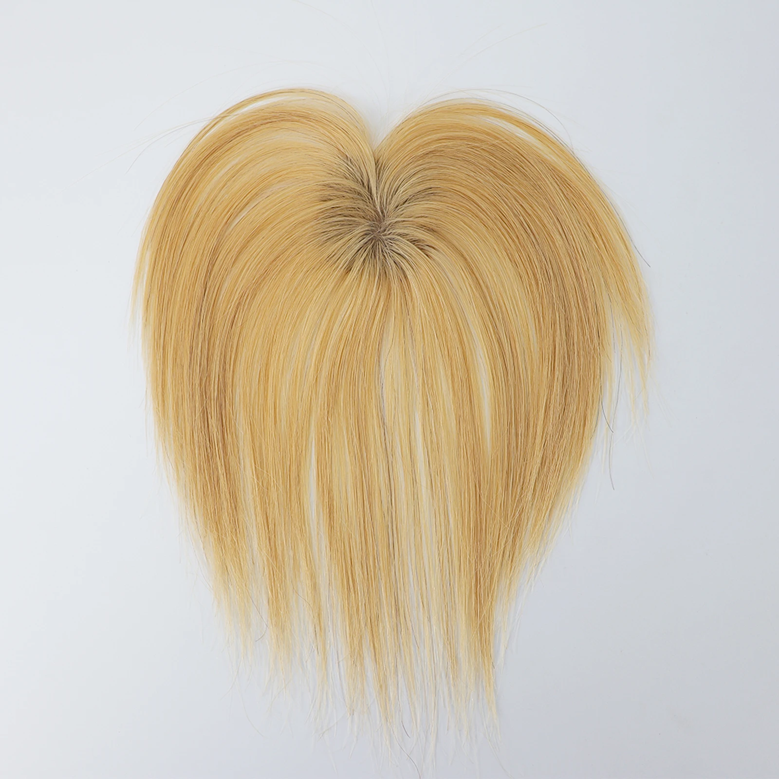 الشعر البشري الانفجارات الهوائية سيليكون الجلد قاعدة فروة الرأس الطبيعية 5x5 سنتيمتر الحرير العلوي هامش حجم صغير قطعة شعر ضوء حجم إضافة للنساء #3