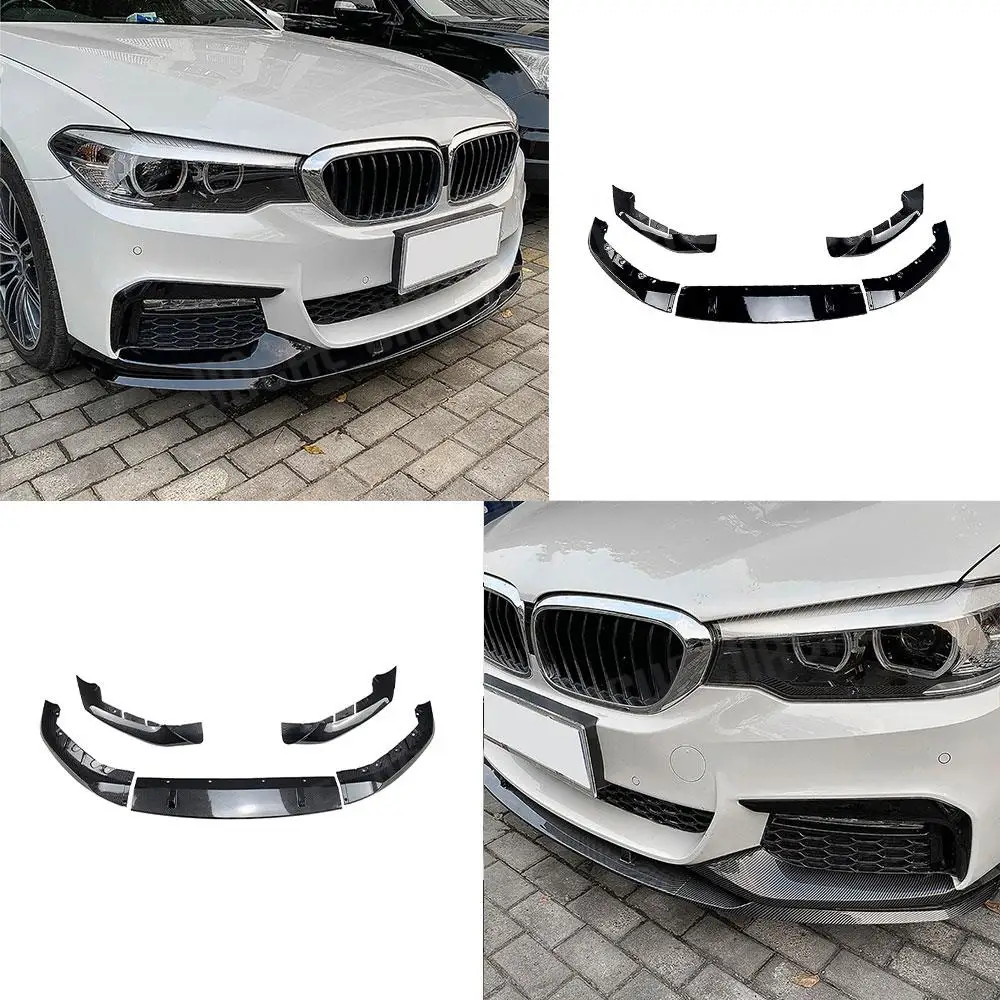 

JCYECF для BMW 5 серии G30 Pre M Sport 2018-2020 ABS, фартуки для переднего бампера, спойлер, бампер Canard, разделитель для губ, аксессуары
